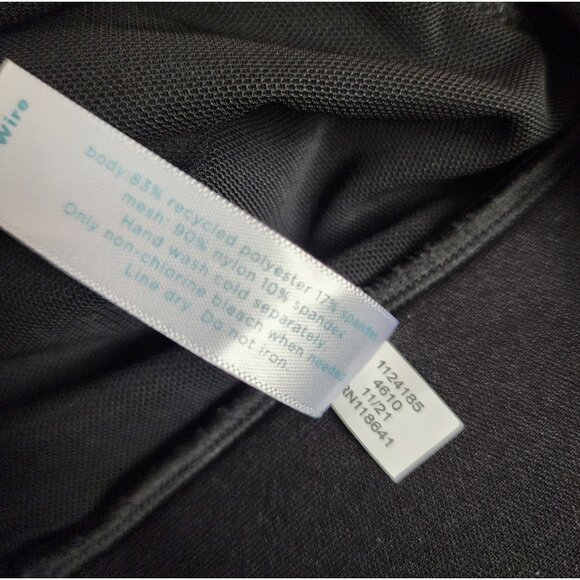 Swim by Cacique Swimsuit Womens Plus Size 24 Solid Black Cutout Beach One Piece - Picture 6 of 8